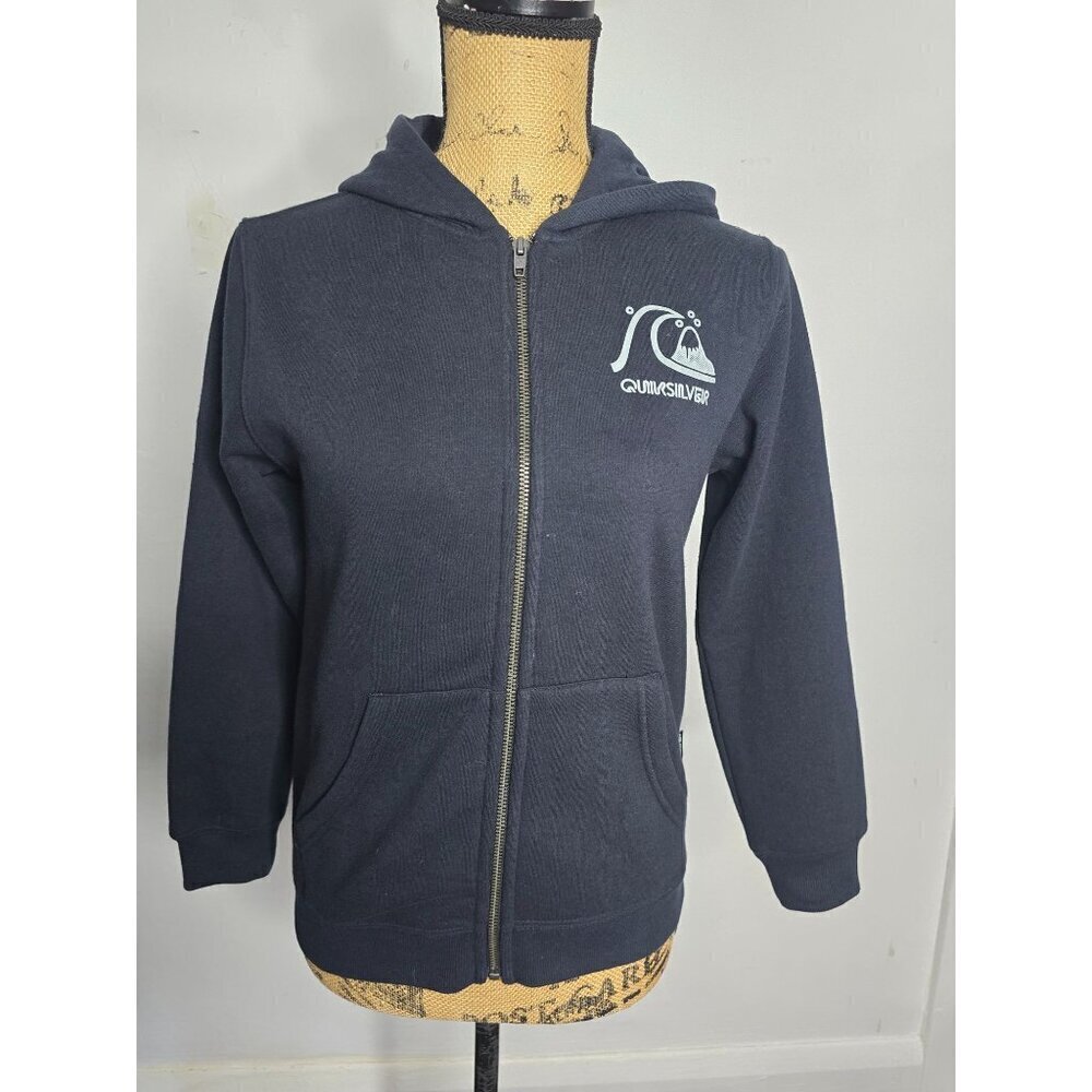 Quiksilver Black Surf Hoodie Sweatshirt Medium - Picture 12 of 12